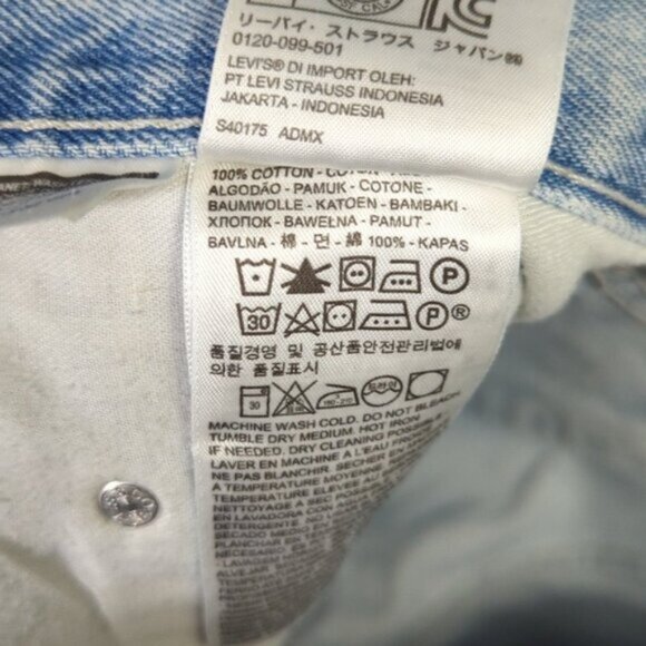 Levi's Jeans Men's 31x32 Fits 32x27 Blue Silvertab Baggy Jeans Cut Hems - Picture 11 of 13